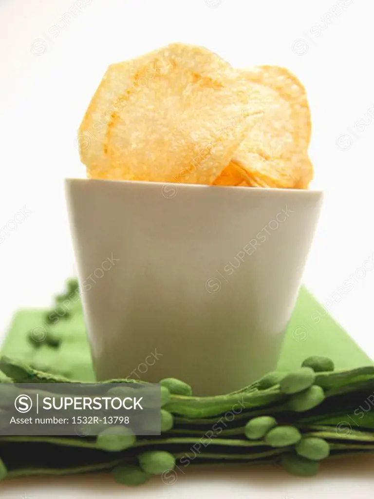 Potato Chips in a Dish