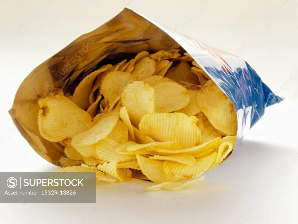 Ruffled Potato Chips in a Bag