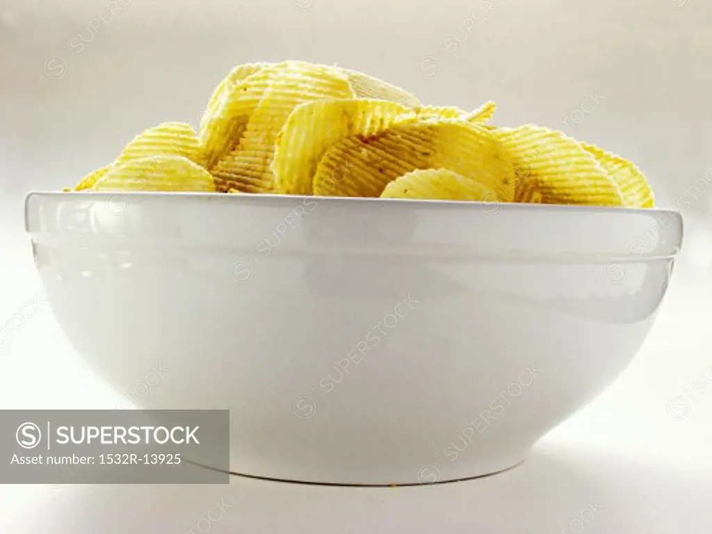 Potato Chips in a Bowl