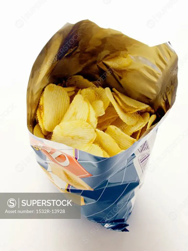 Open Bag of Potato Chips
