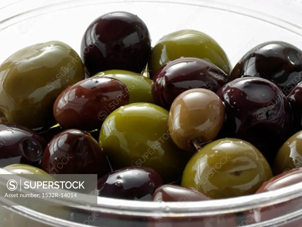 Marinated Olives in a Dish