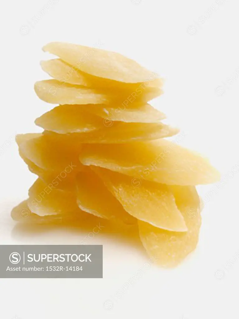 Stacked Slices of Candied Ginger