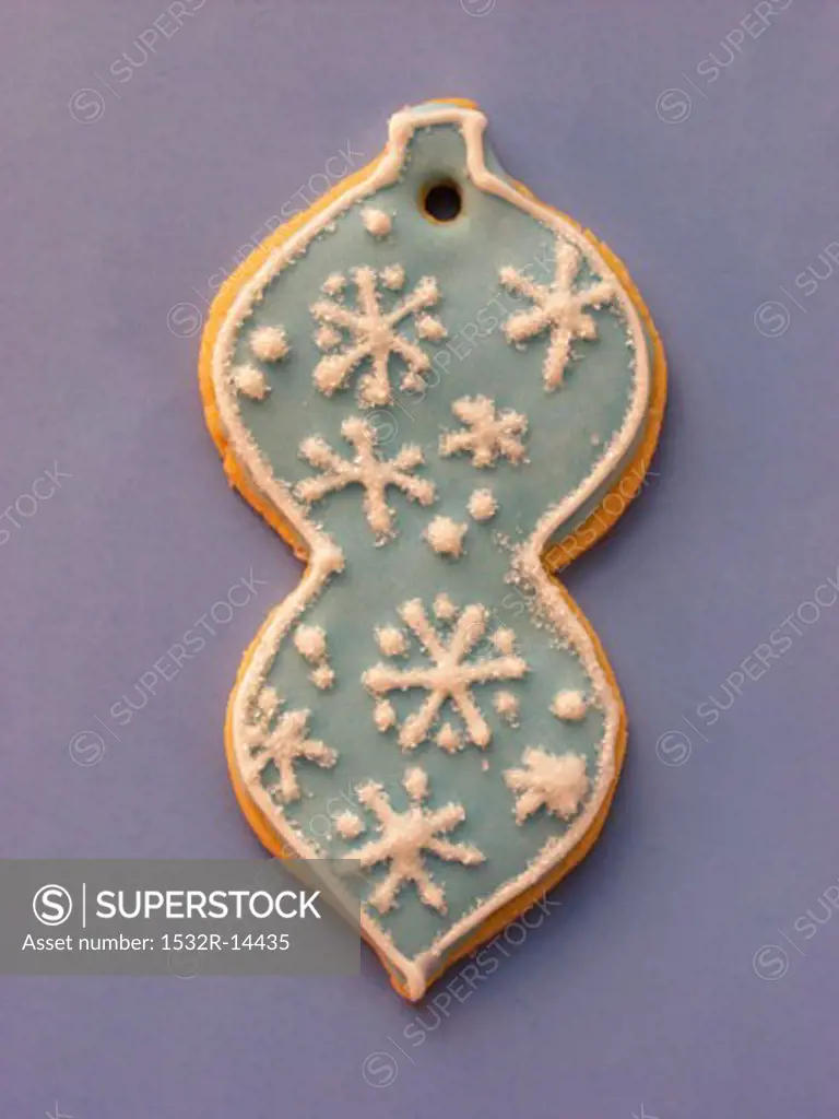 Decorated sweet pastry biscuit as tree ornament