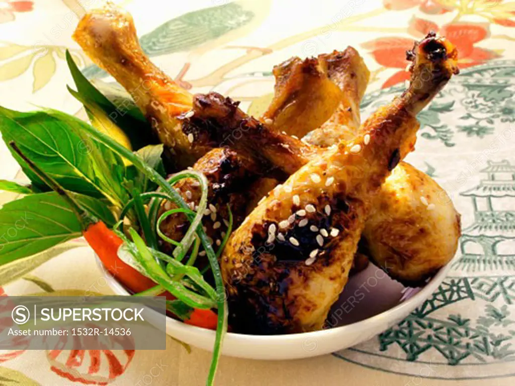Asian chicken legs with sesame