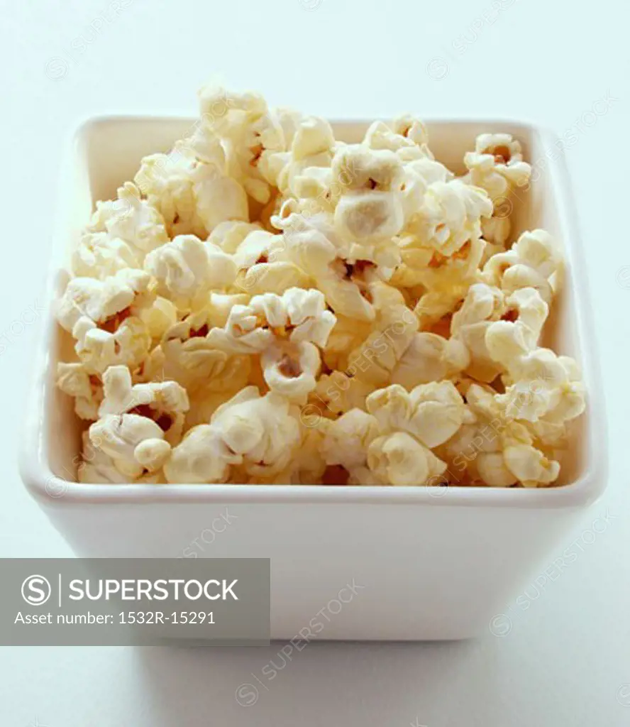 Popcorn in square bowl