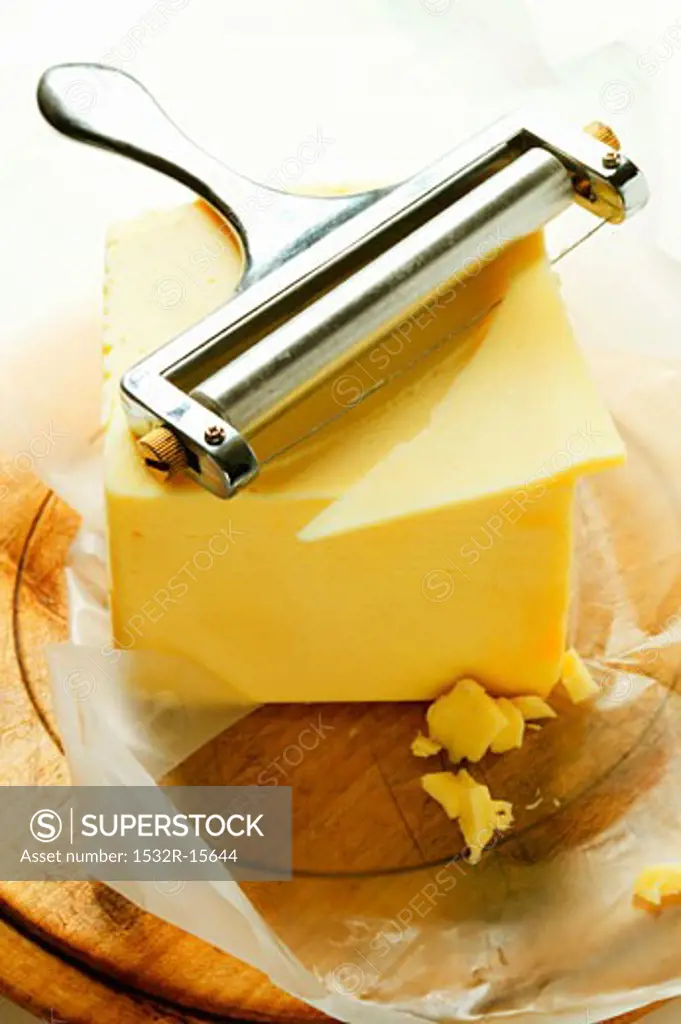 American cheese with cheese plane