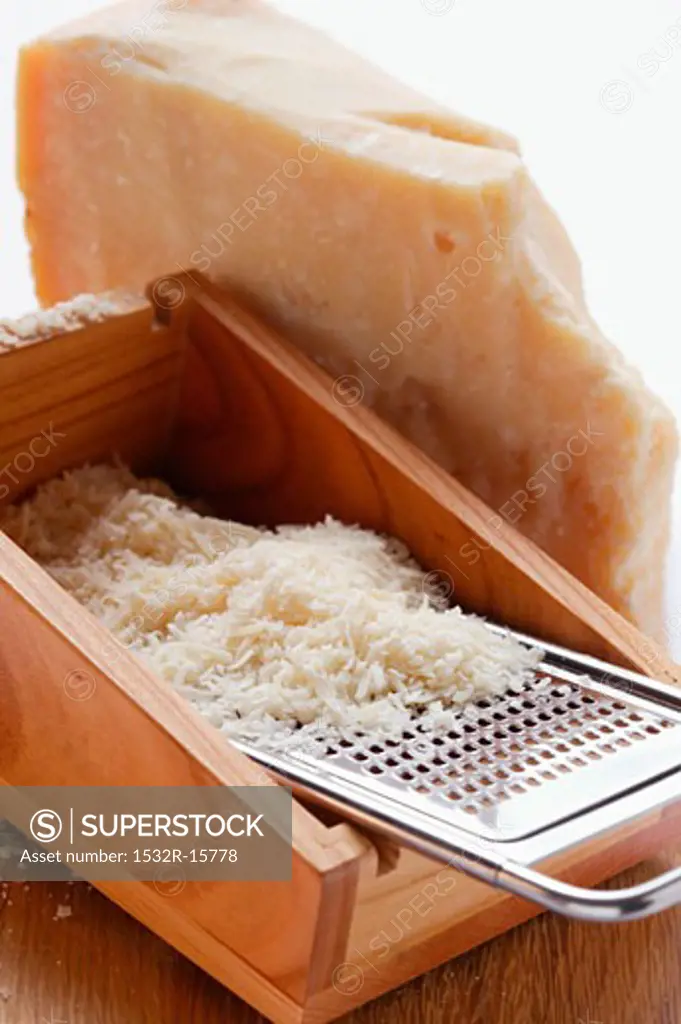 Parmesan, partly grated