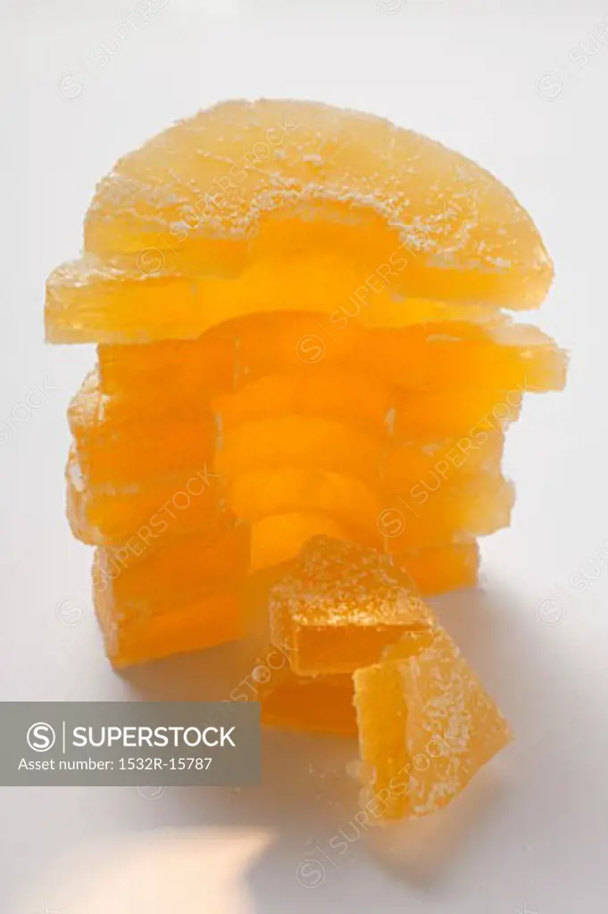 Candied pineapple pieces