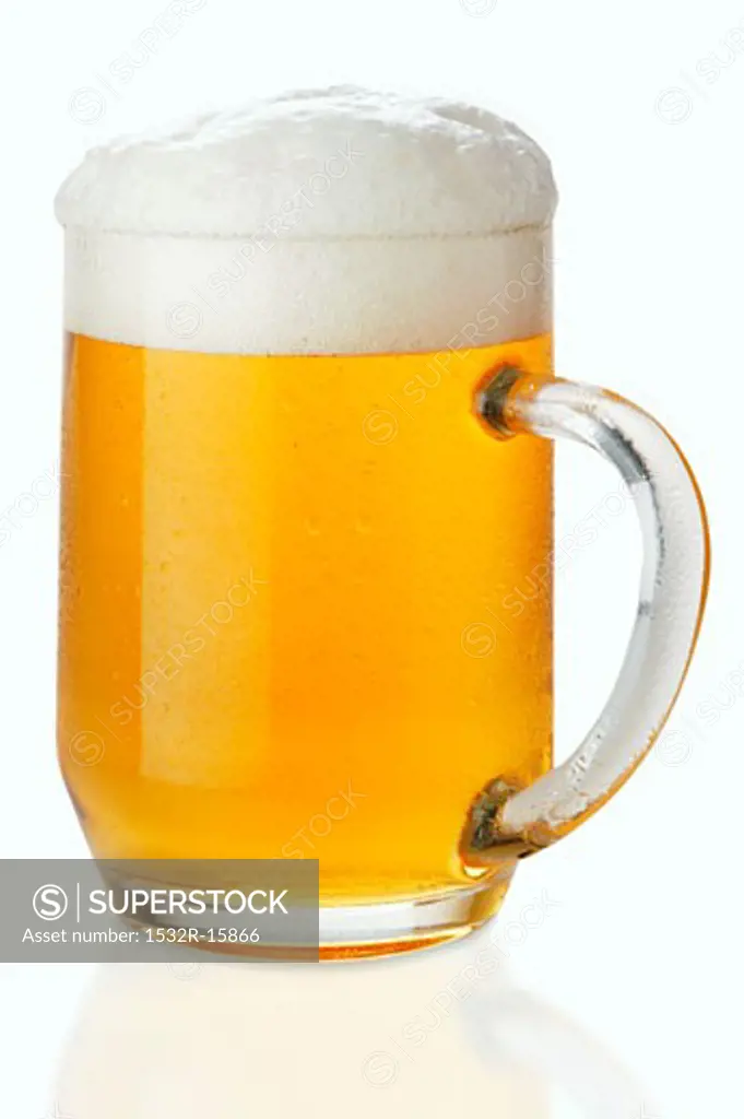 Lager in glass tankard