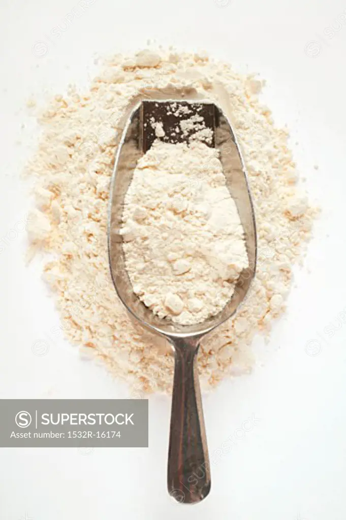 Flour with metal scoop