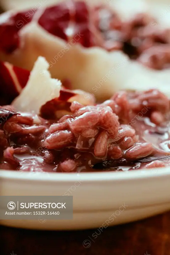 Red wine risotto with radicchio from Veneto