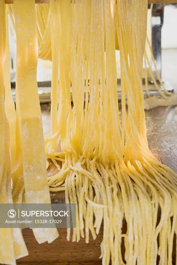 Home-made pasta with pasta maker