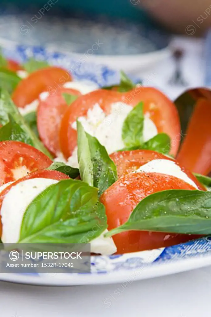 Insalata caprese (Tomatoes and mozzarella, Italy)