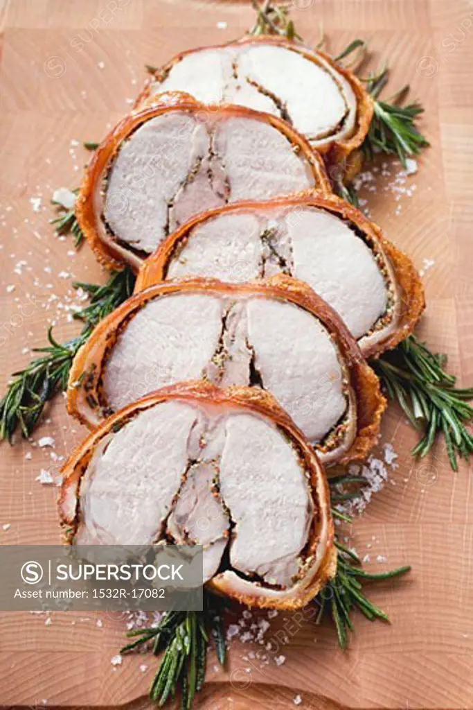 Porchetta with rosemary and pepper crust (Italy)