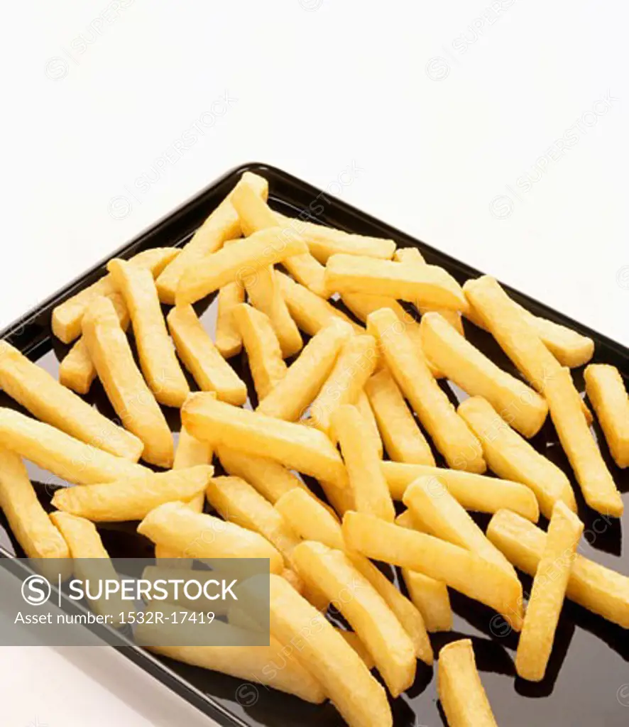 Chips on black platter
