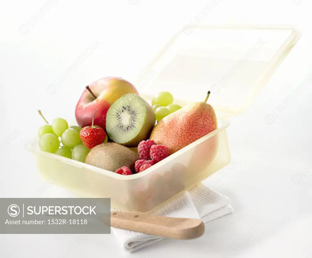 Lunch box with fresh fruit