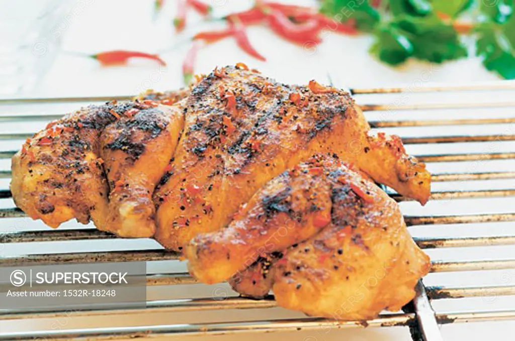 Barbecued chicken with spicy seasoning