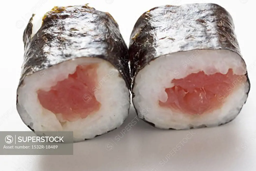 Two maki sushi with tuna