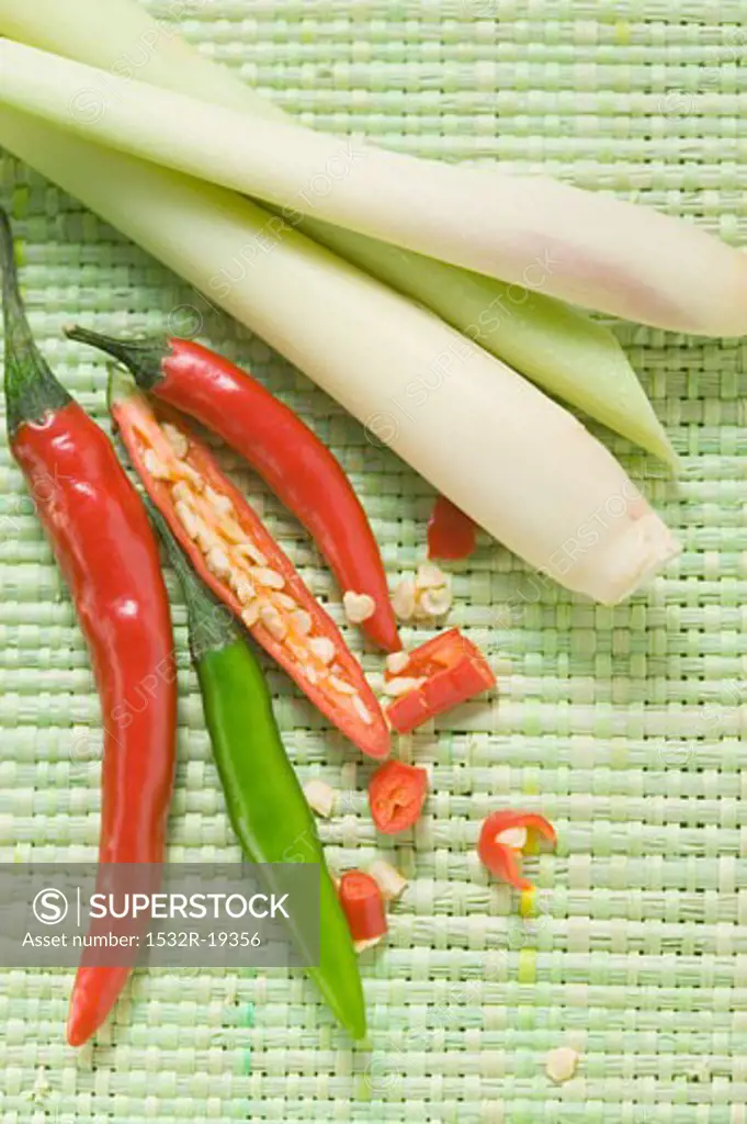 Chili peppers and lemon grass