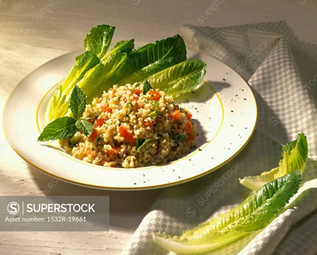 Tabbouleh Salad with Romaine Lettuce