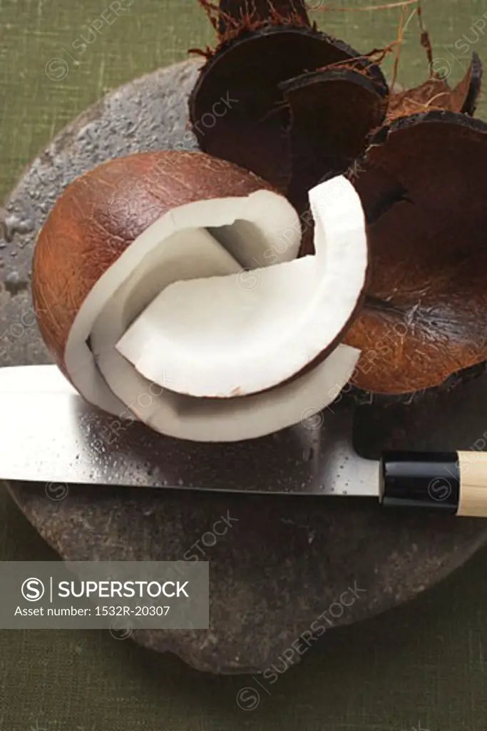 Coconut, cut into pieces