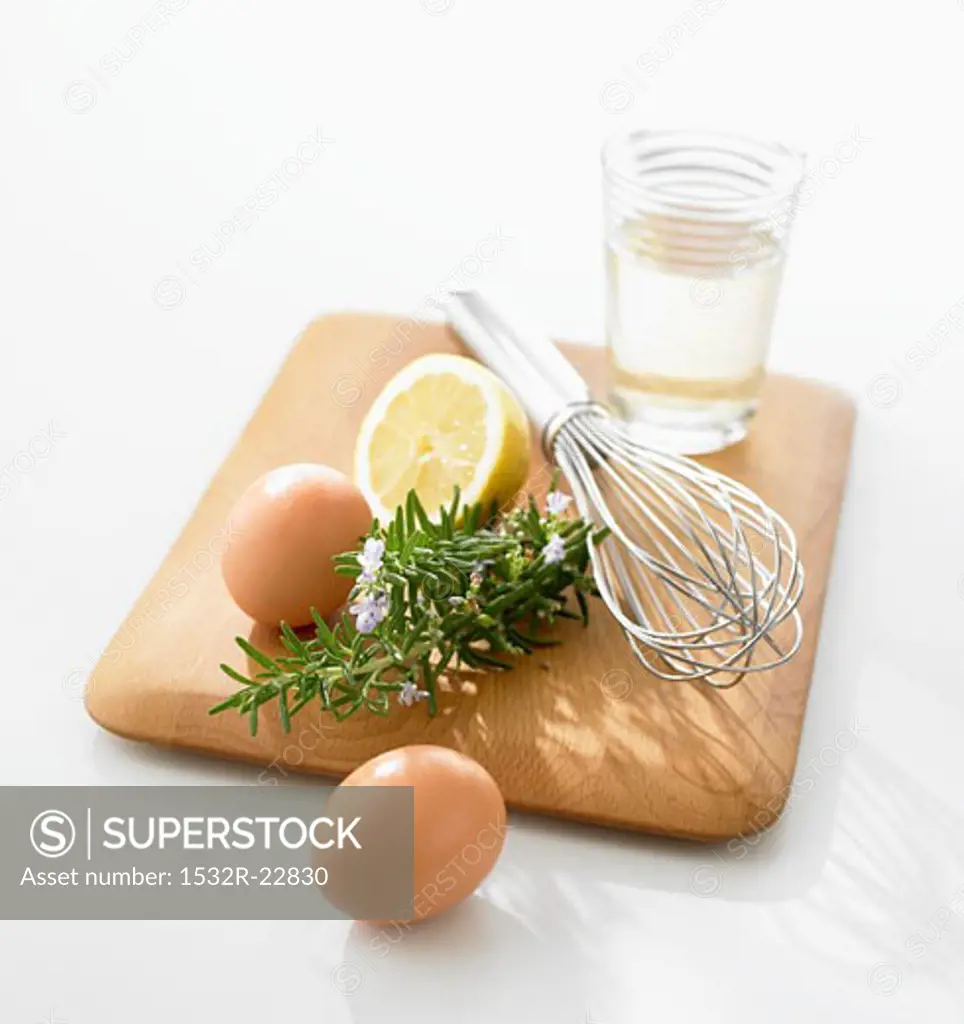 Eggs, rosemary and lemon
