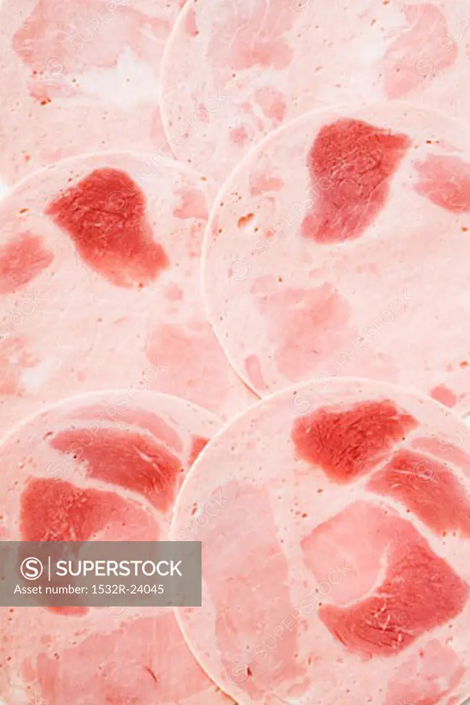 Slices of Bierschinken (ham sausage)
