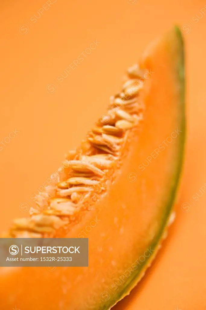 A slice of cantaloupe melon (detail)