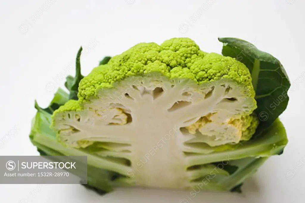 Green cauliflower, half