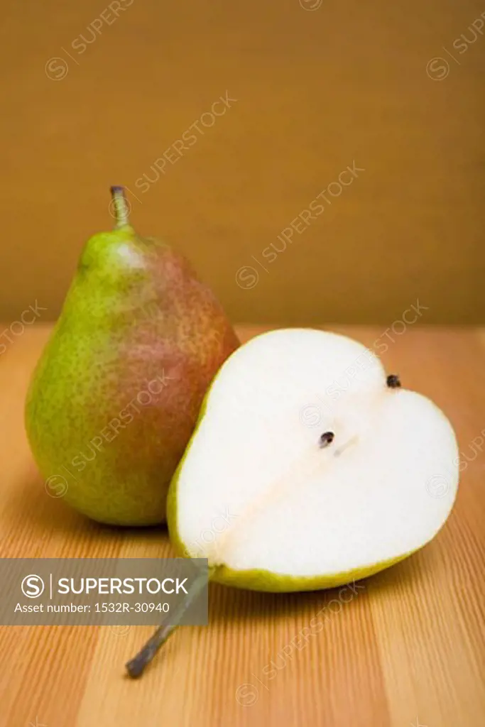 Half a pear and a whole pear