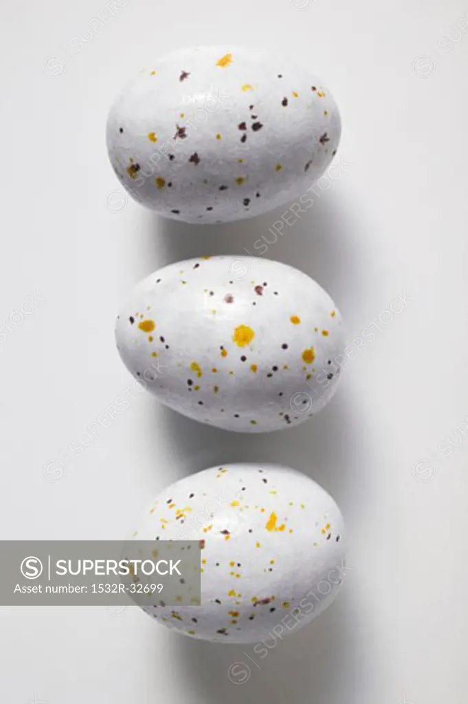Speckled chocolate eggs