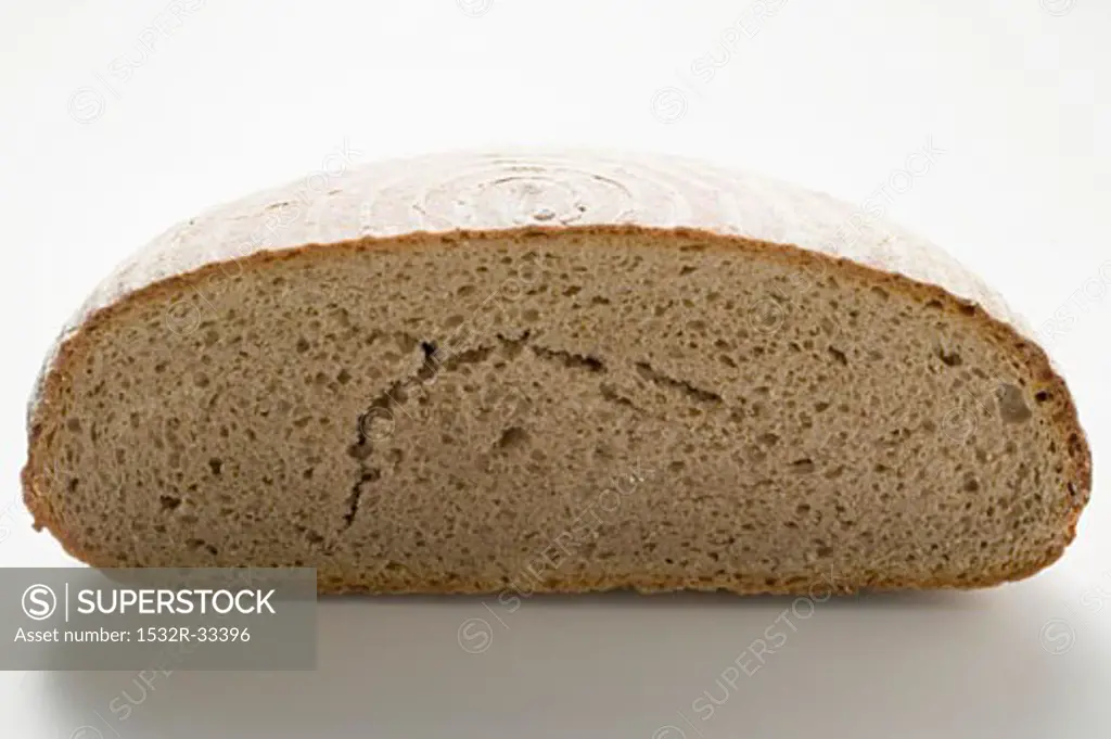 Half a loaf of Landbrot (rye bread)