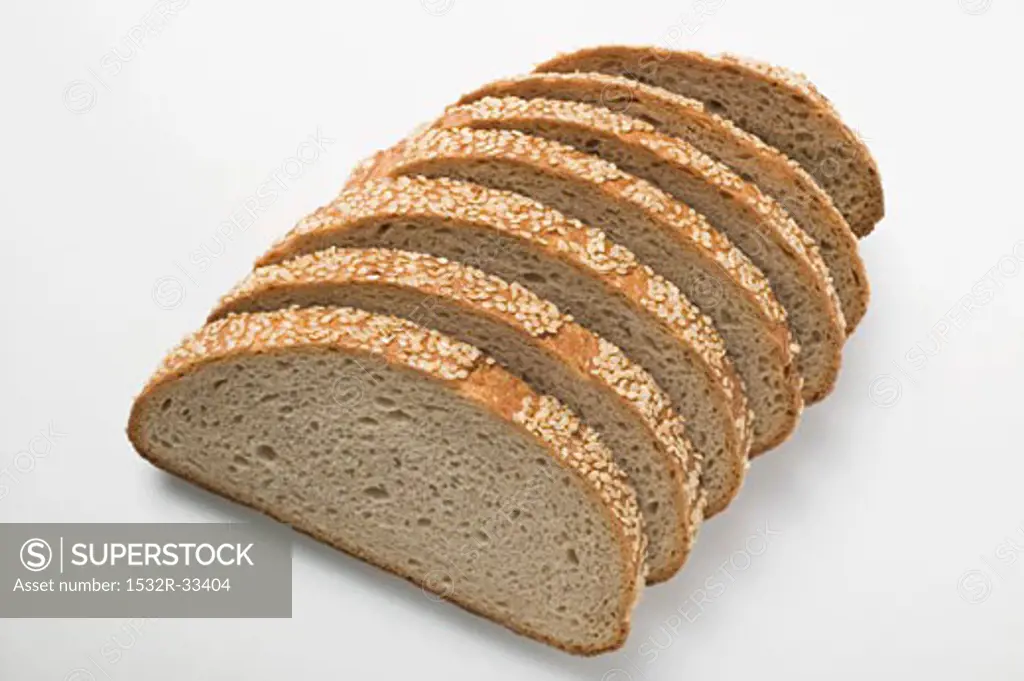 Sesame bread, sliced