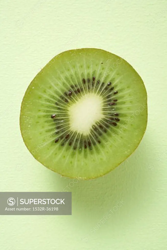 Half a kiwi fruit (overhead view)
