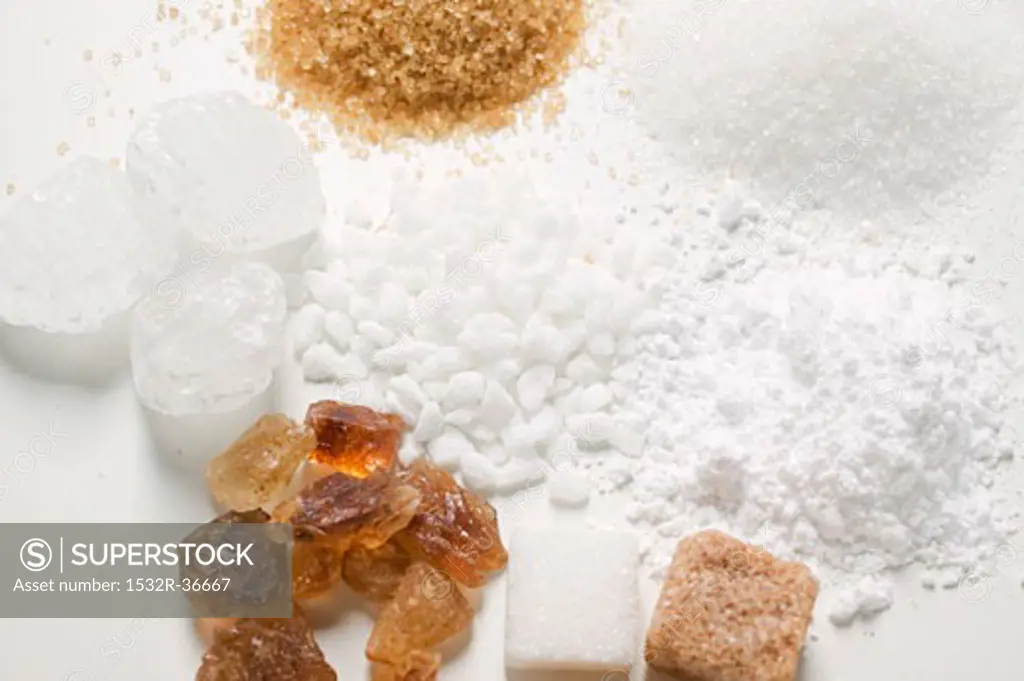 Various types of sugar (detail)