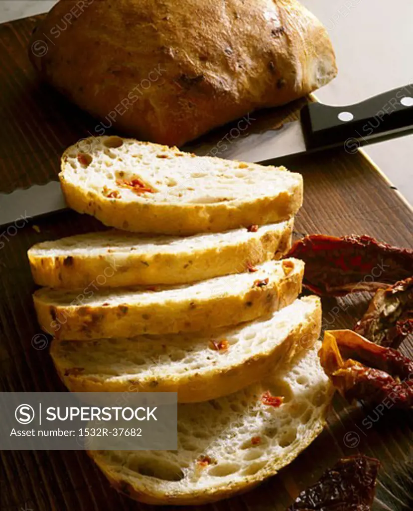 Ciabatta with dried tomatoes