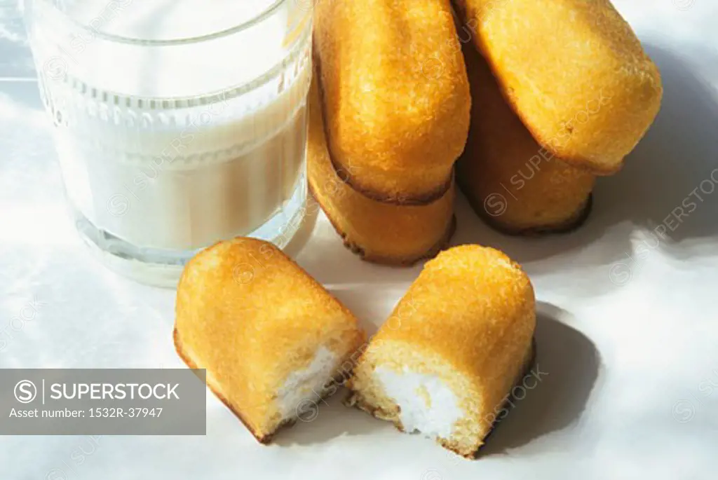 Twinkies with a Glass of Milk