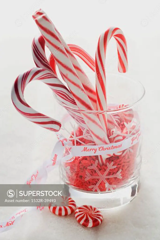 Candy canes, sugar stars and peppermints