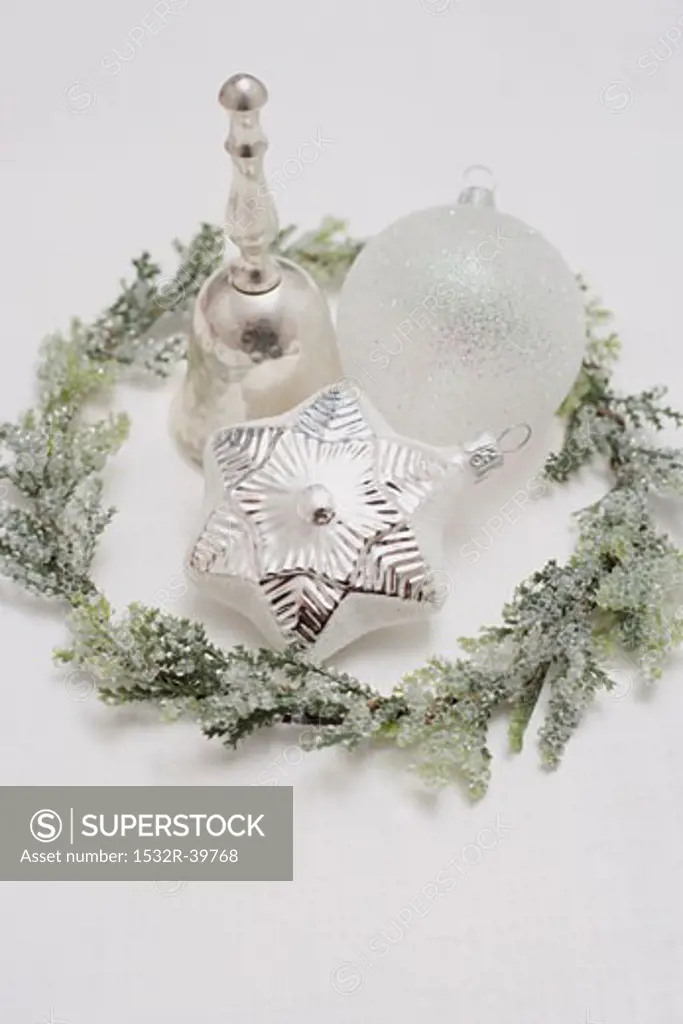 Silver Christmas tree ornaments