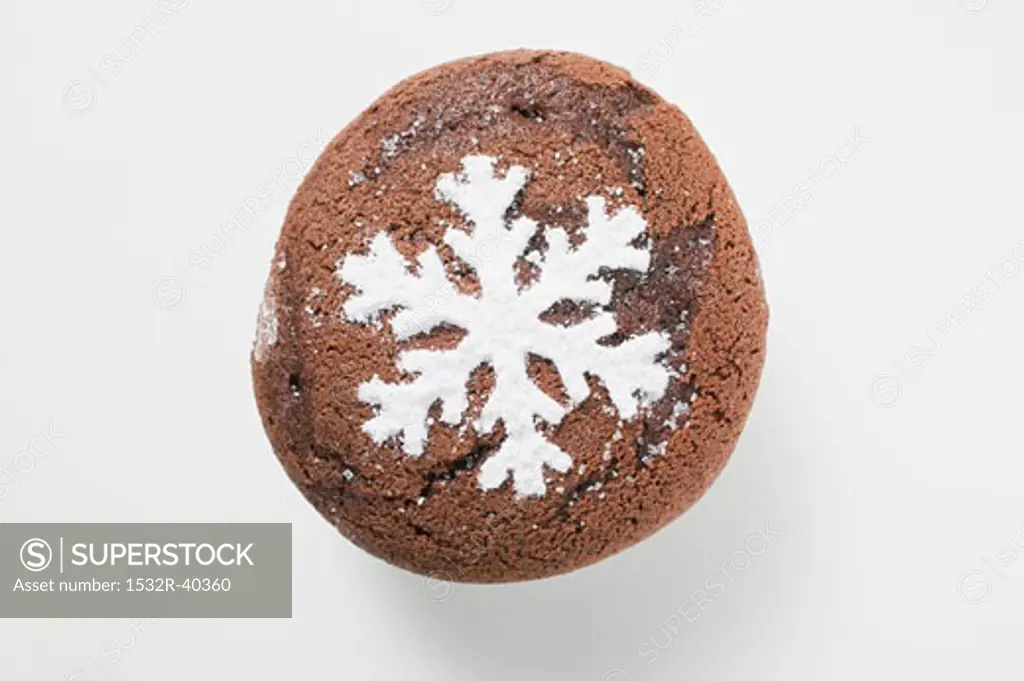 Chocolate muffin from above (Christmas)