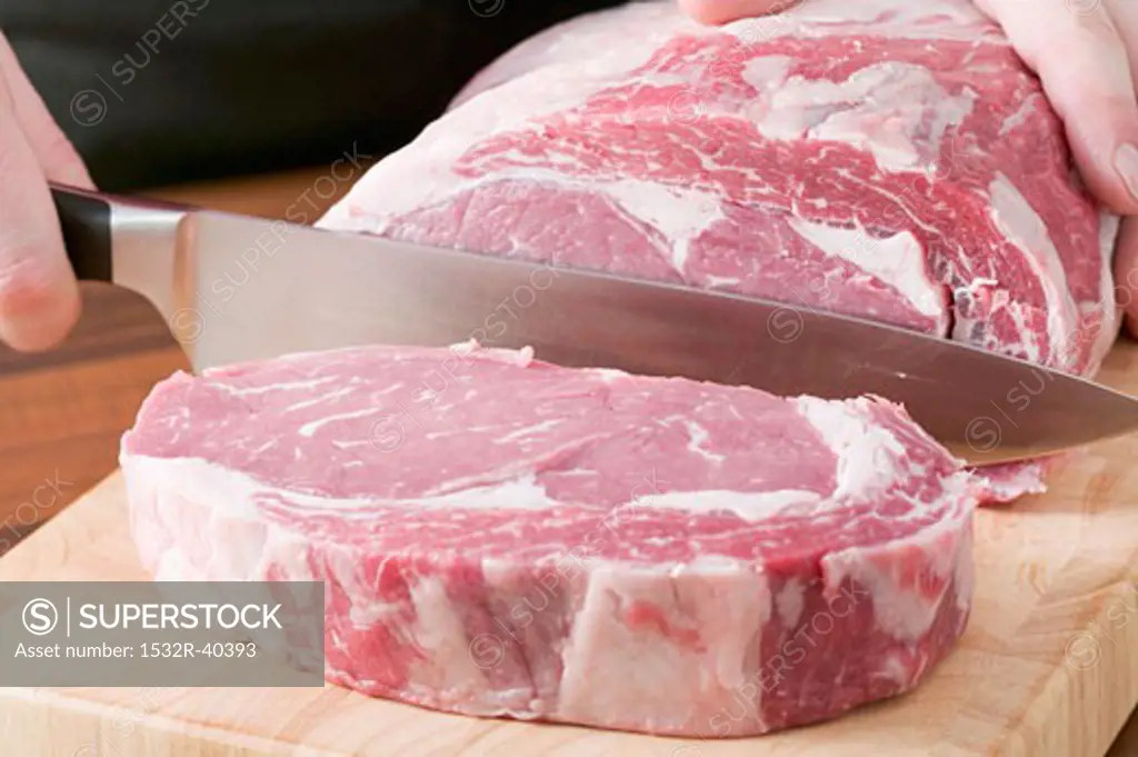 Slicing beef