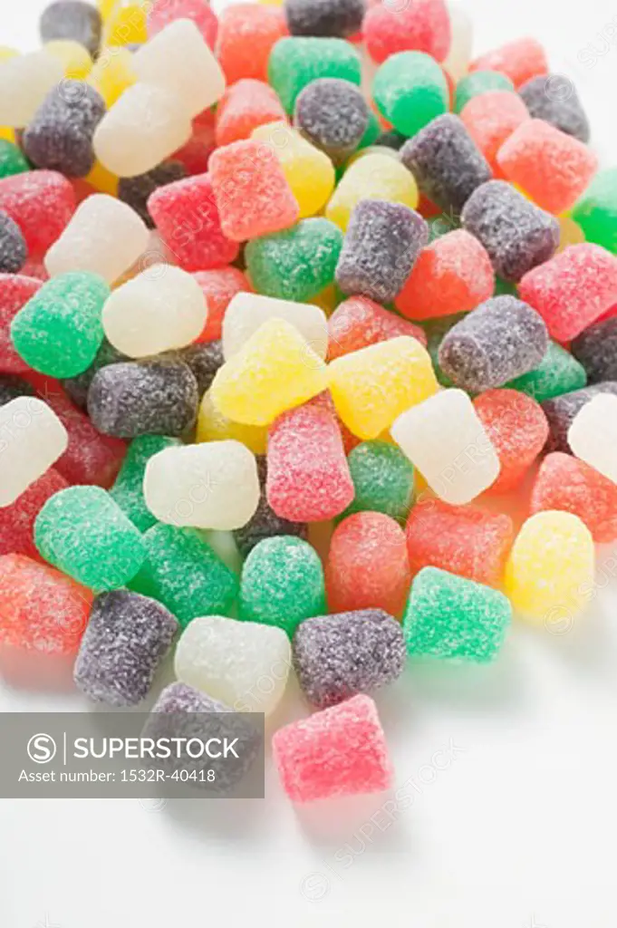 Coloured sugar-coated jelly sweets