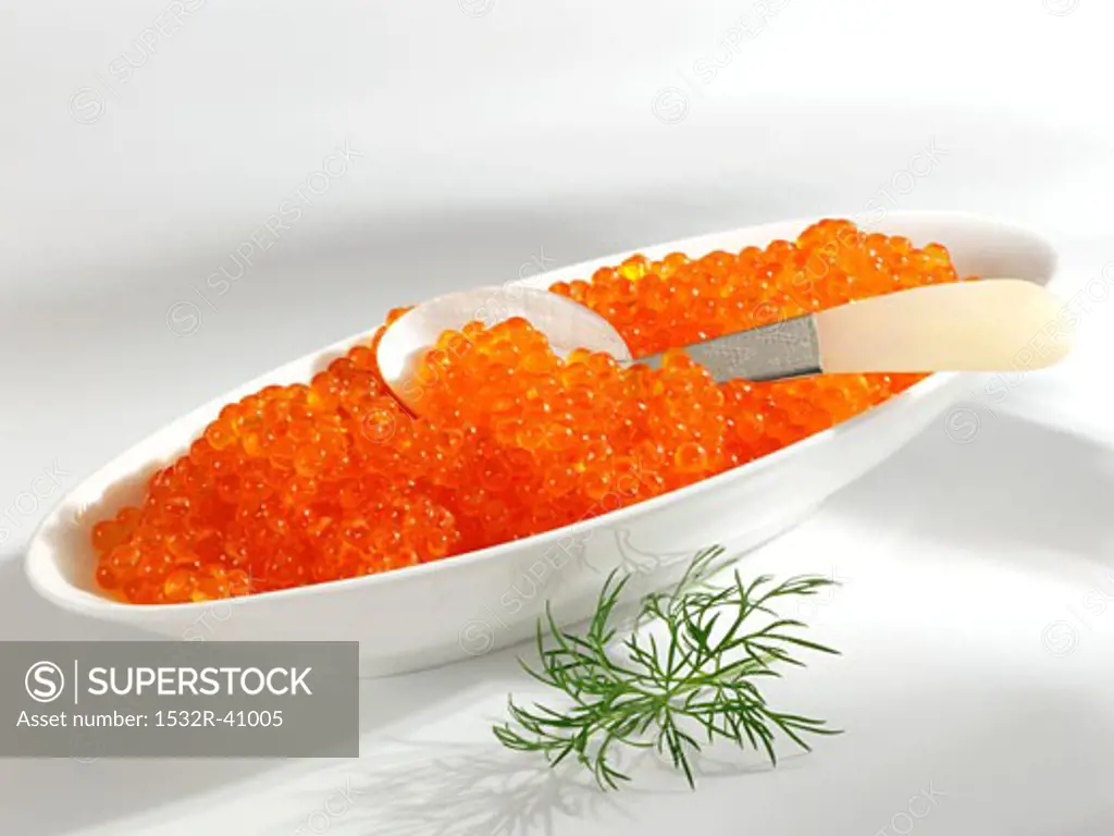 Trout caviar with dill