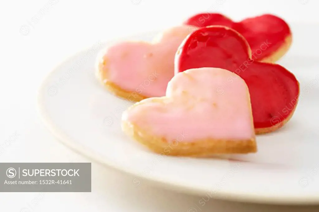 Heart-shaped biscuits for Valentine's Day