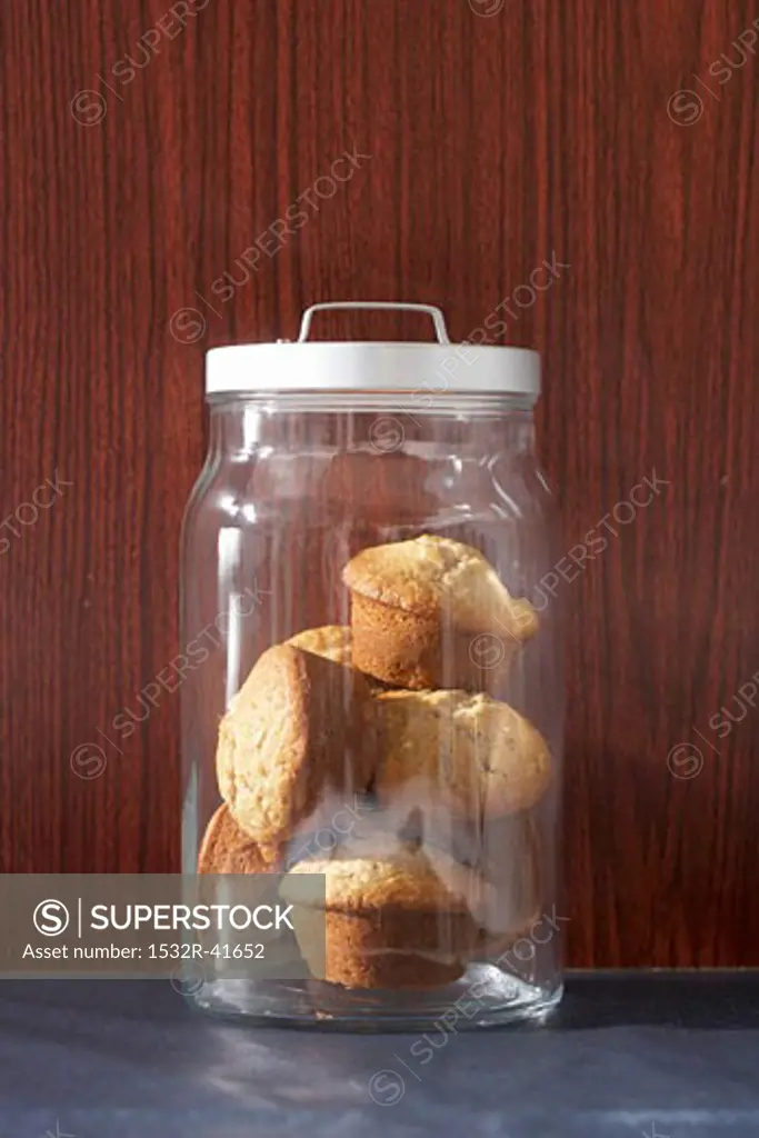 Muesli muffins in storage jar