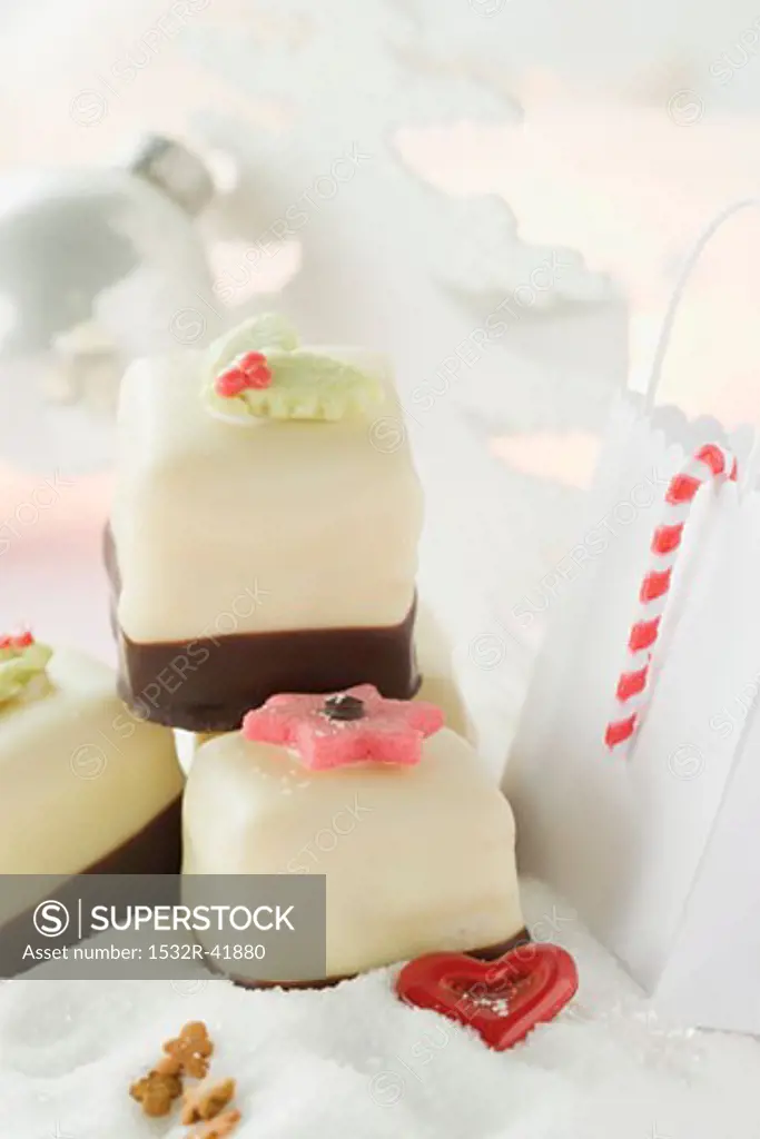Petit fours for Christmas