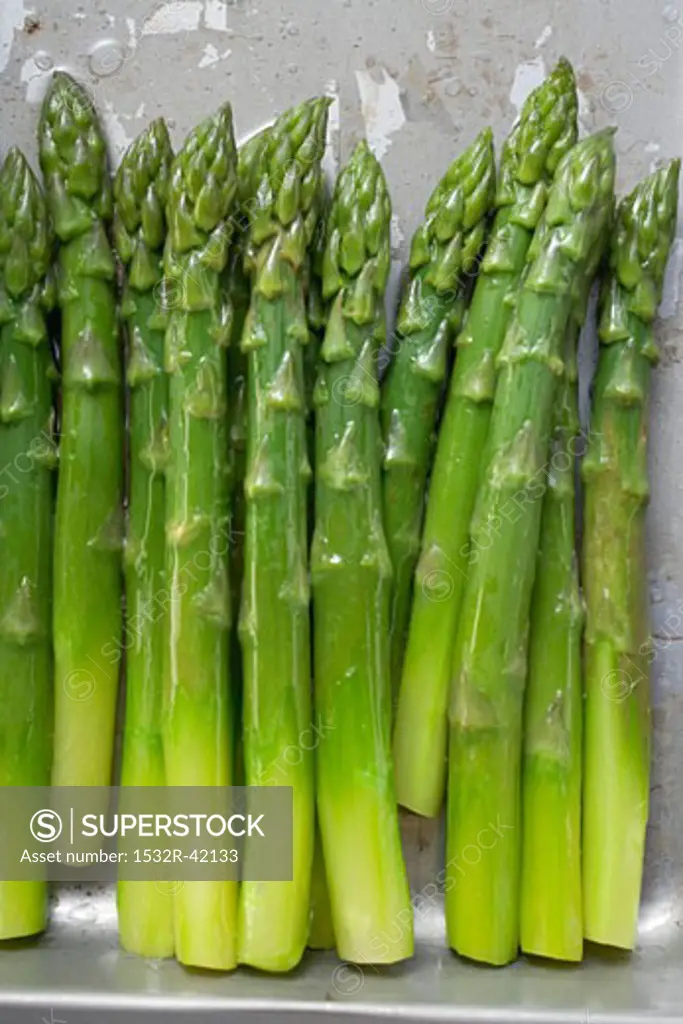 Roasted green asparagus