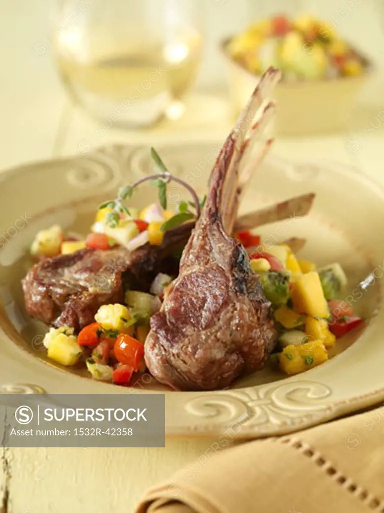 Lamb Chops with Chopped Vegetables