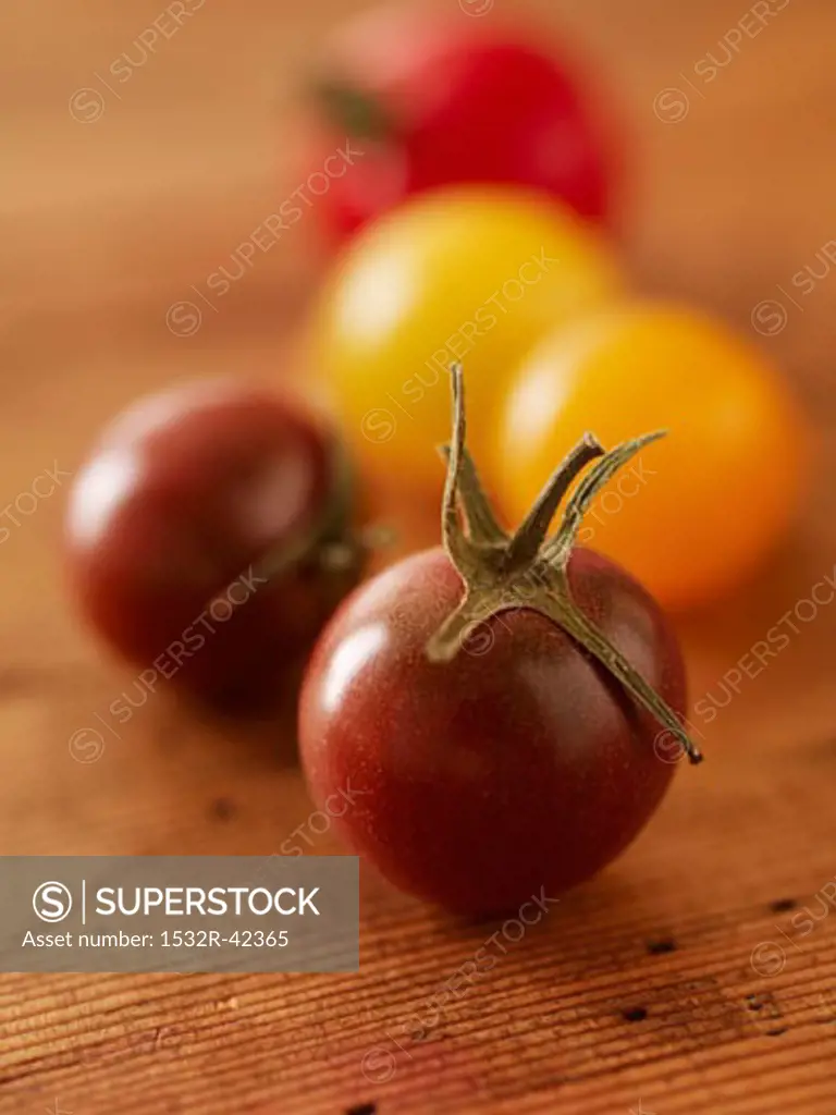 Cherry Tomatoes on Wood