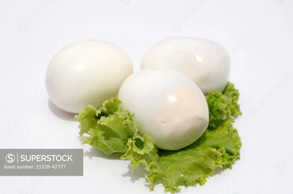Three hard-boiled eggs